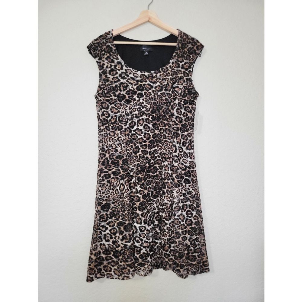 RONNI NICOLE Lace Leopard print A-line dress- Size 12